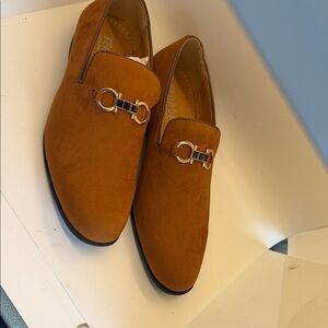 Terroni Black Men's Slip-On Loafer Shoe-Fashionable-Italian Design-Luxury COGNAC